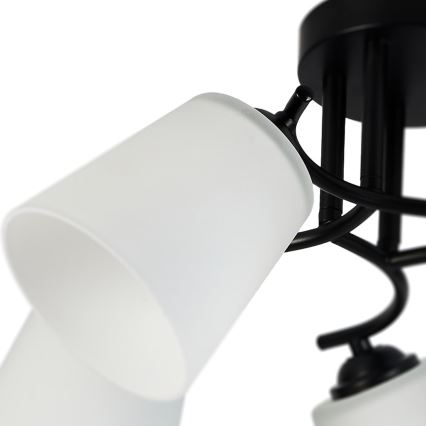 Overflademonteret lysekrone PAFOS 5xE27/15W/230V sort