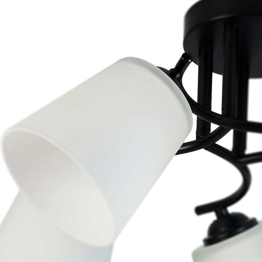 Overflademonteret lysekrone PAFOS 5xE27/15W/230V sort