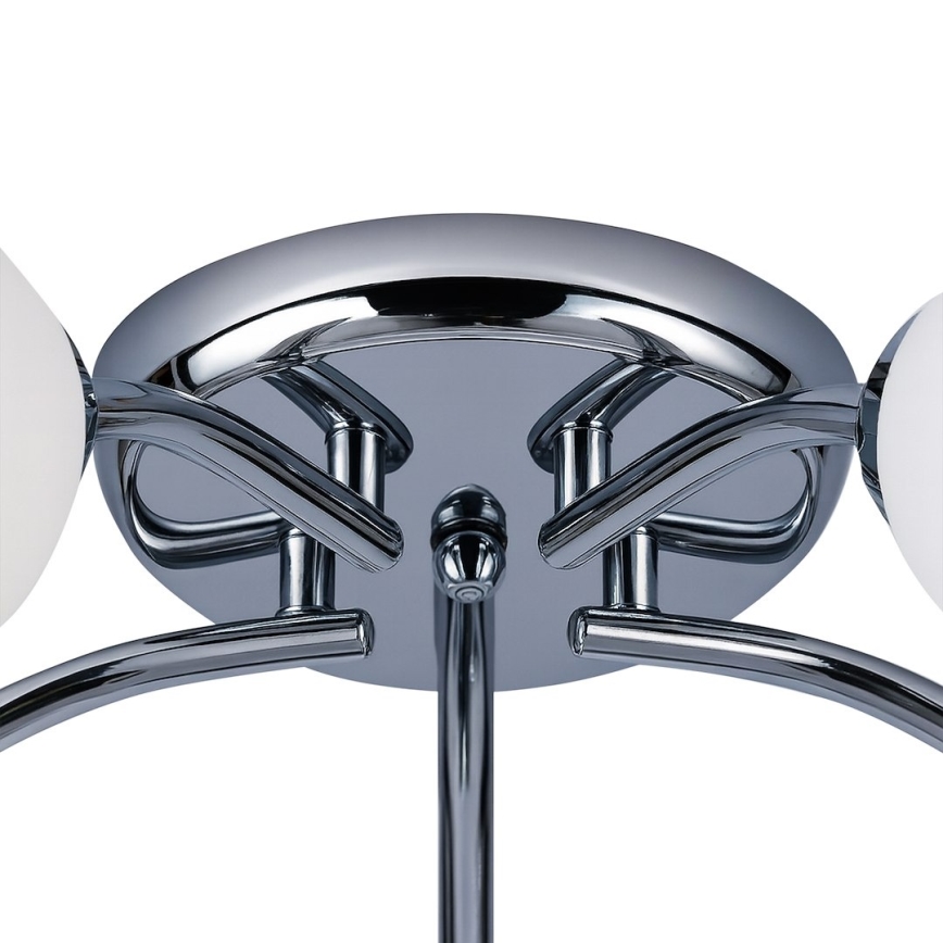 Overflademonteret lysekrone PORTOS 5xE14/10W/230V blank krom