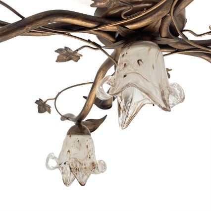 Overflademonteret lysekrone ROZETA 5xE14/40W/230V, bronzefarvet