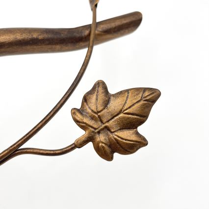 Overflademonteret lysekrone ROZETA 5xE14/40W/230V, bronzefarvet