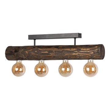 Overflademonteret lysekrone TRABO 4xE27/60W/230V fyrretræ