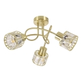 Overflademonteret lysekrone ZAHARA 3xE27/10W/230V guld