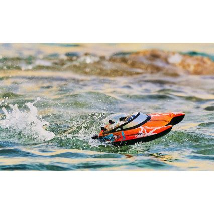 Overmax - RC-båd X-TIDE med fjernbetjening, 2400 mAh, sort/orange