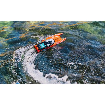 Overmax - RC-båd X-TIDE med fjernbetjening, 2400 mAh, sort/orange
