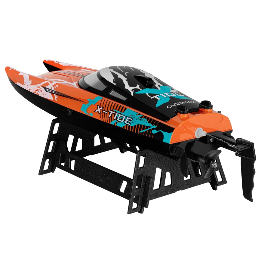 Overmax - RC-båd X-TIDE med fjernbetjening, 2400 mAh, sort/orange