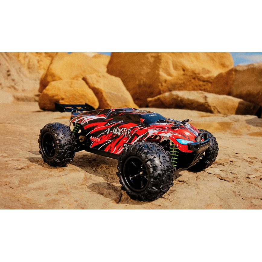 Overmax - fjernstyret RC-bil 2 i 1 X-MONSTER 3.5 1700 mAh sort/rød/grøn