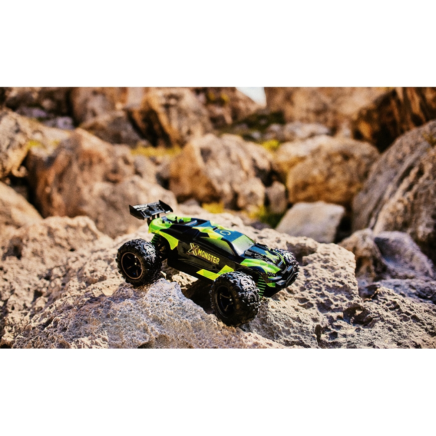 Overmax - fjernstyret RC-bil 2 i 1 X-MONSTER 3.5 1700 mAh sort/rød/grøn