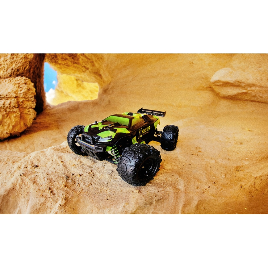 Overmax - fjernstyret RC-bil 2 i 1 X-MONSTER 3.5 1700 mAh sort/rød/grøn