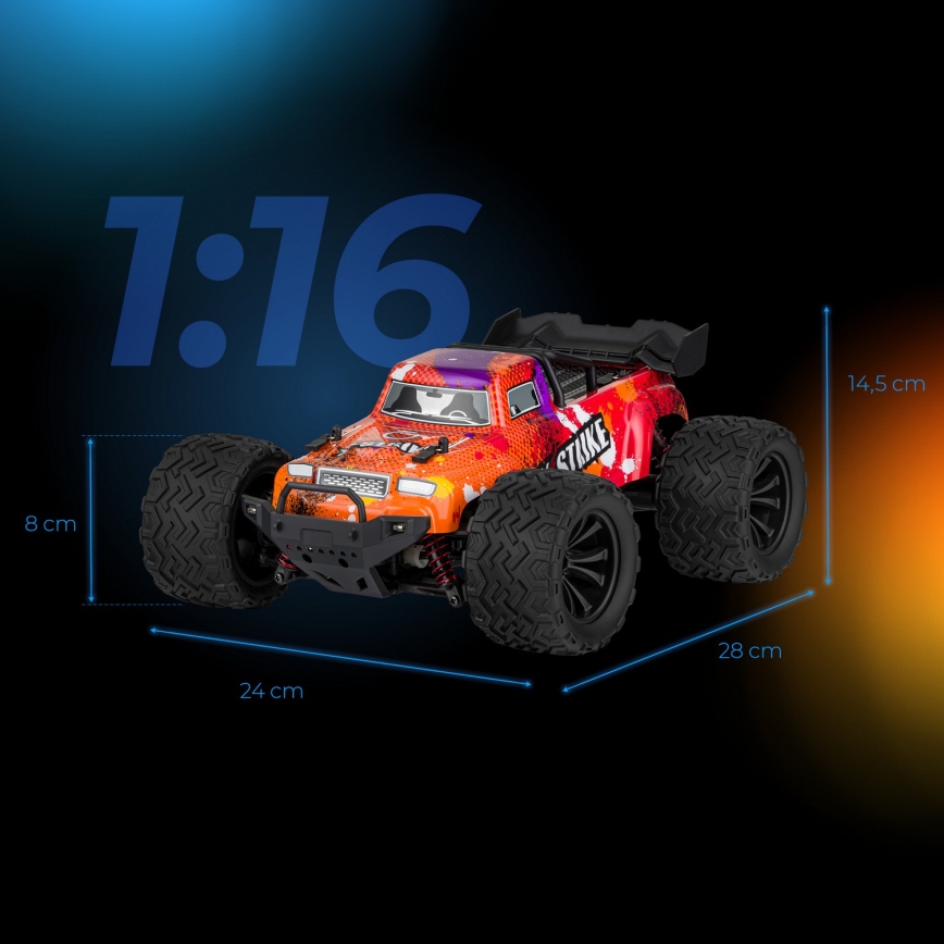 Overmax - RC-bil med fjernbetjening X-STRIKE 3000 mAh sort/orange