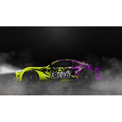 Overmax - RC-driftbil med fjernbetjening X-DRIFT 1000 mAh gul/lilla