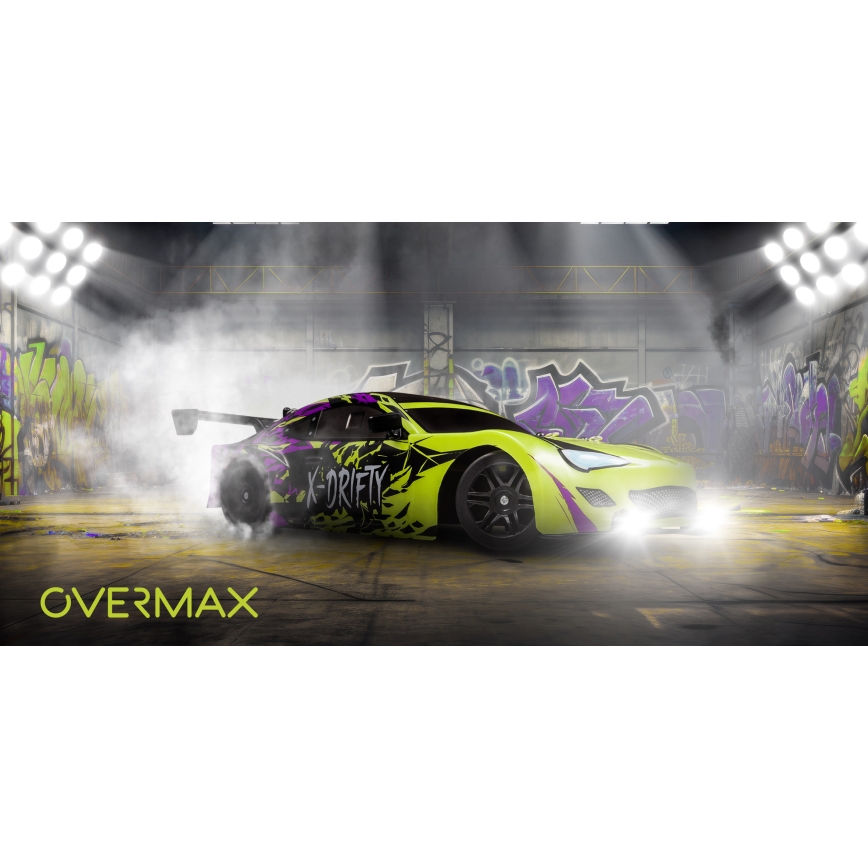 Overmax - RC-driftbil med fjernbetjening X-DRIFT 1000 mAh gul/lilla