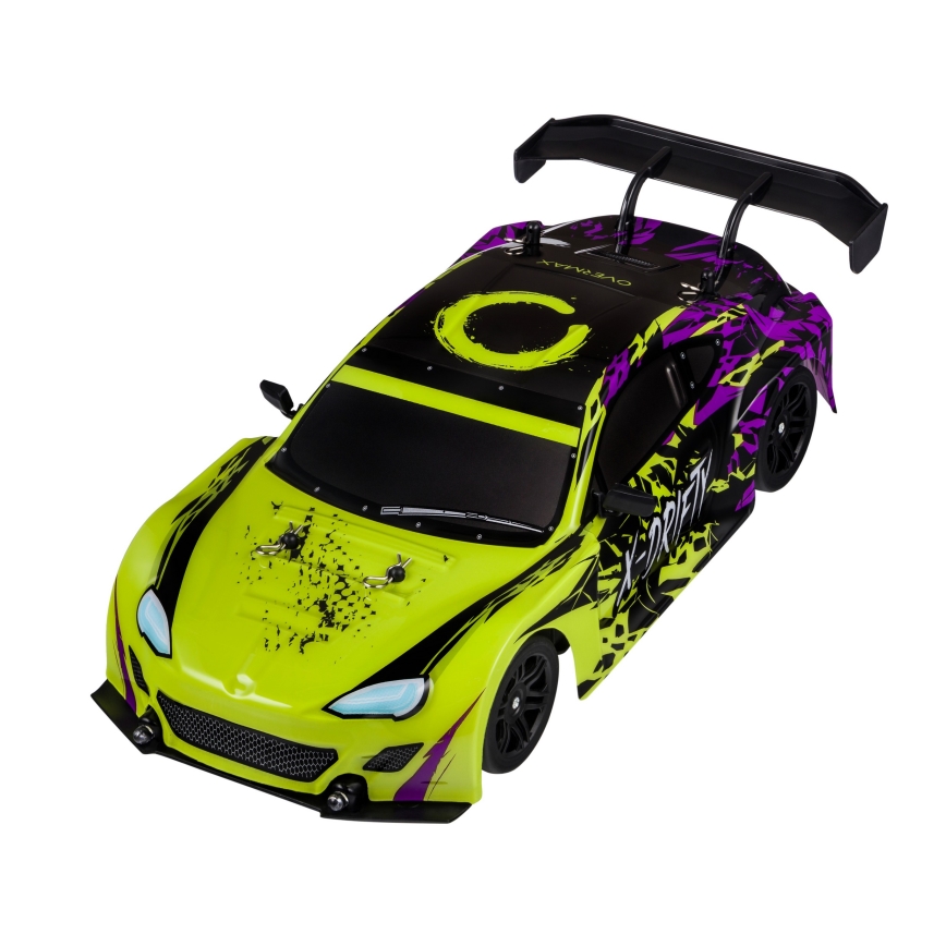 Overmax - RC-driftbil med fjernbetjening X-DRIFT 1000 mAh gul/lilla