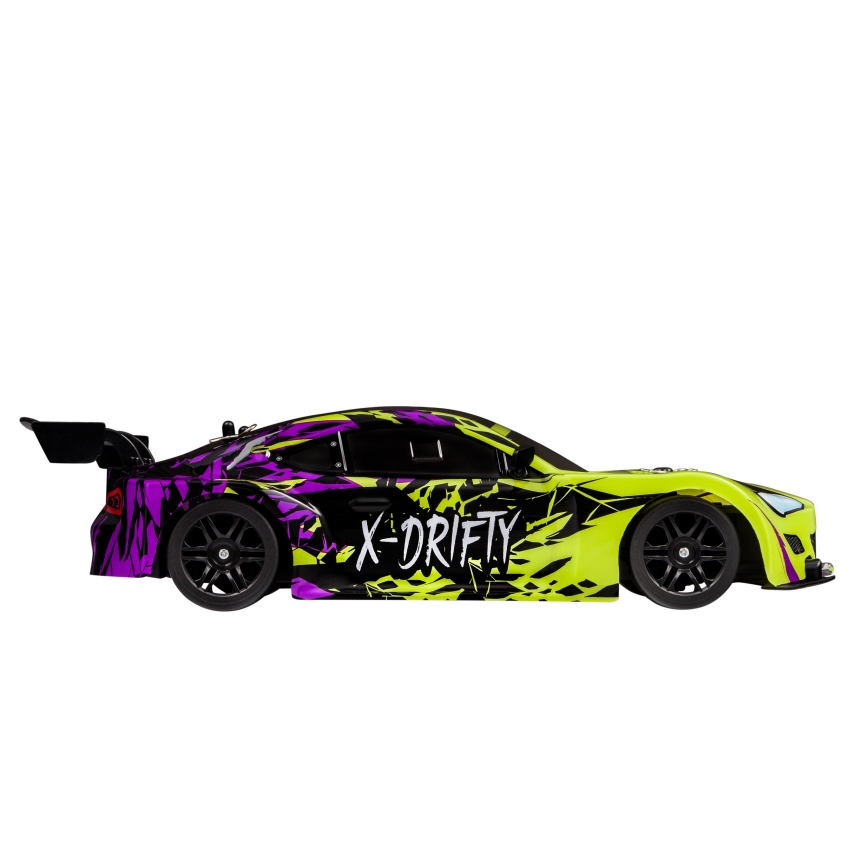Overmax - RC-driftbil med fjernbetjening X-DRIFT 1000 mAh gul/lilla