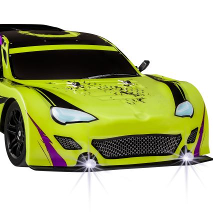 Overmax - RC-driftbil med fjernbetjening X-DRIFT 1000 mAh gul/lilla