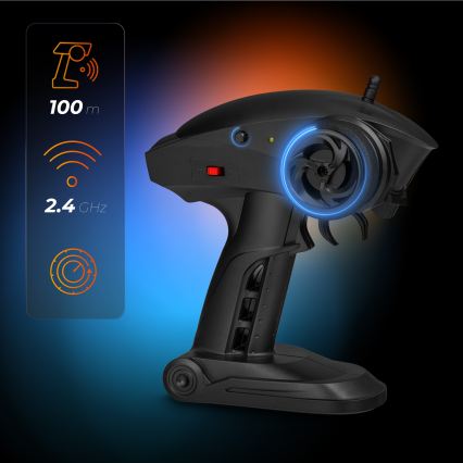 Overmax - Fjernstyret RC-bil X-MONSTER 3.5 1700 mAh sort/rød/grøn