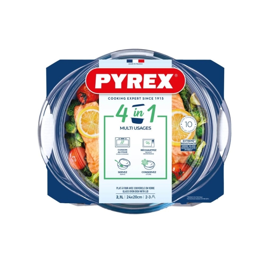 Ovnfast fad med låg PYREX 2,1 l