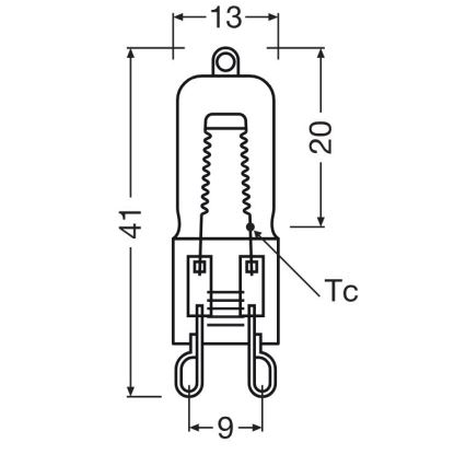 Ovnpære HALOPIN G9/25W/230V 2700K - Osram