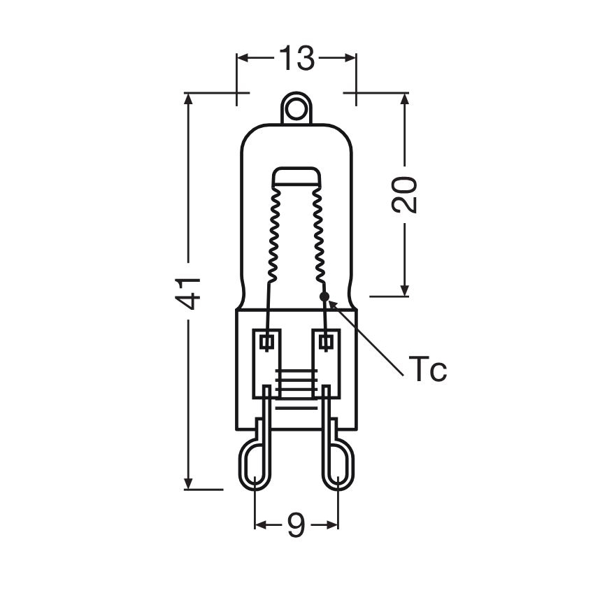 Ovnpære HALOPIN G9/25W/230V 2700K - Osram