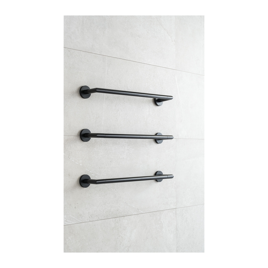 P.M.H. IN1B-L - Elektrisk håndklædetørrer INGA 17W/230V 85,9 cm IP44 venstre/sort