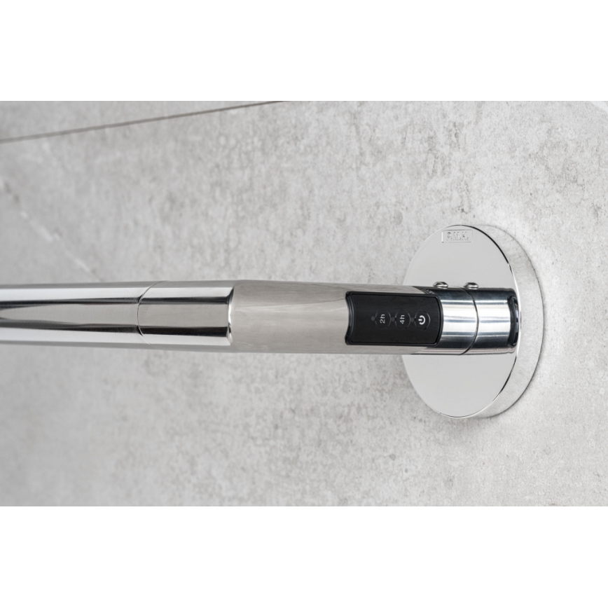 P.M.H. IN1SS-L - Elektrisk håndklædetørrer INGA 17W/230V 85,9 cm IP44 venstre/poleret rustfrit stål