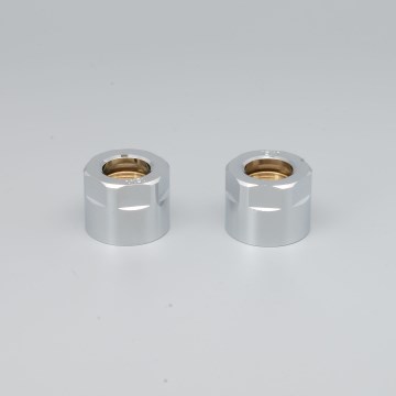 P.M.H. M15B4002 - Kompressionsfitting til ventil VISION/INTER poleret krom/kobber 15 mm
