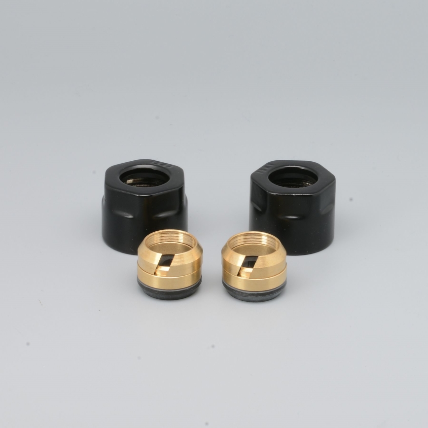 P.M.H. M15B4024 - Kompressionsfitting til ventil VISION/INTER sort/kobber 15 mm