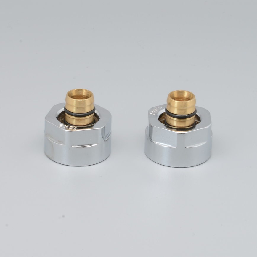 P.M.H. M16B2002 - Kompressionsfitting til ventil VISION/INTER, blank krom/alupex 16 mm