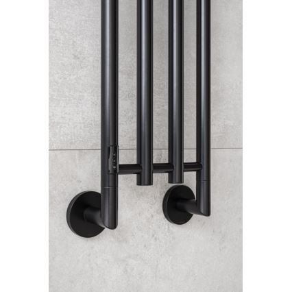 P.M.H. MO1B-RK - Elektrisk håndklædetørrer MONA 93W/230V 153,3 cm IP44 sort