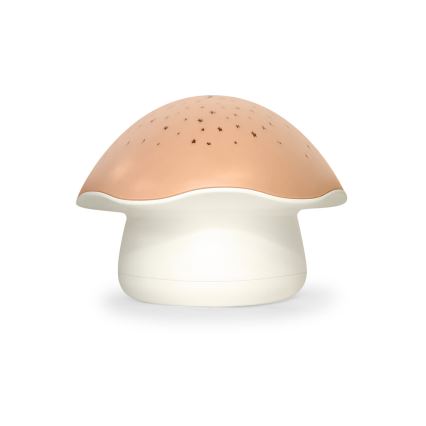 PABOBO - Projektor med melody STAR MUSHROOM 3xAA laksefarvet