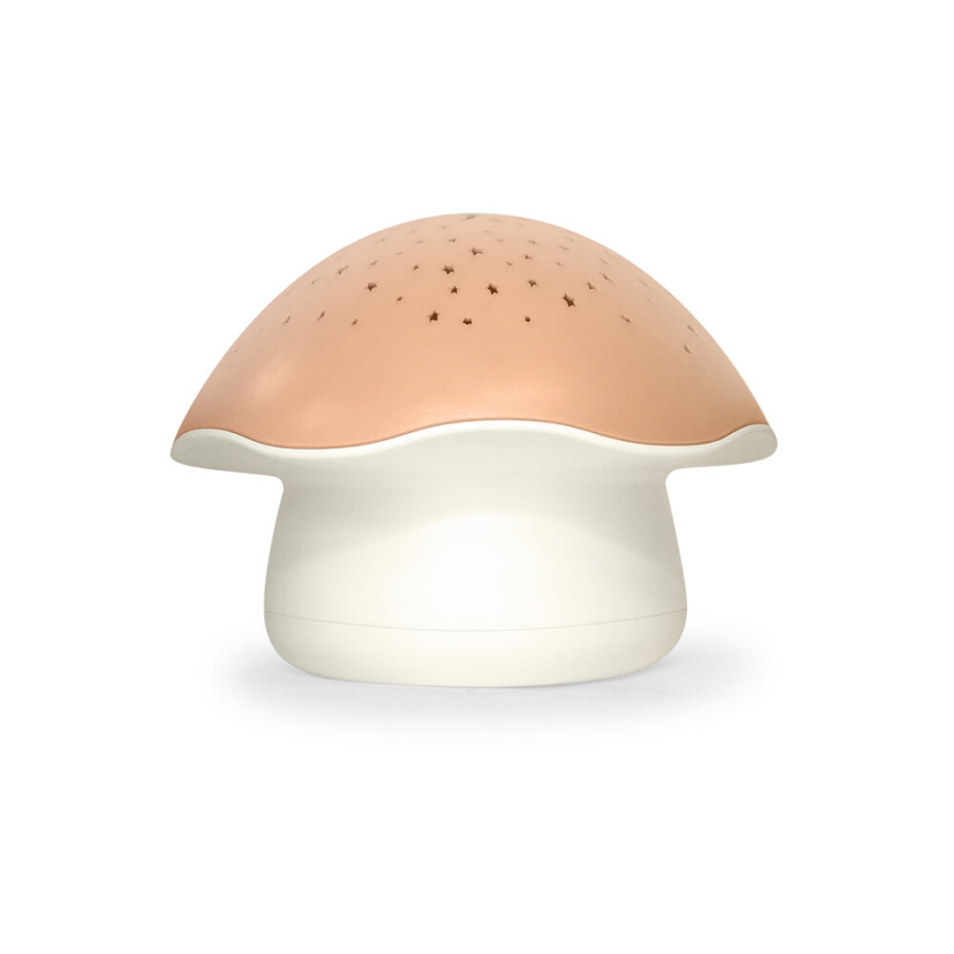 PABOBO - Projektor med melody STAR MUSHROOM 3xAA laksefarvet