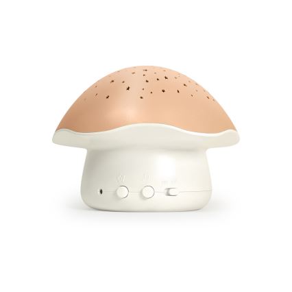 PABOBO - Projektor med melody STAR MUSHROOM 3xAA laksefarvet