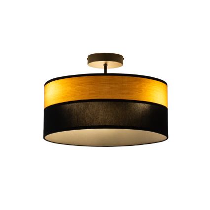 Påbygget loftlampe ALBA 3x E27/15W/230V, Ø 40 cm, sort/brun