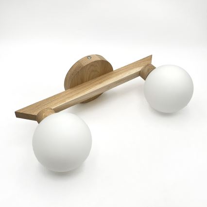 Påbygget loftlampe ANTONIO 2xG9/5W/230V eg/hvid