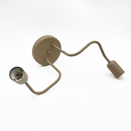 Påbygget loftlampe CHARLIE 2xE27/15W/230V beige