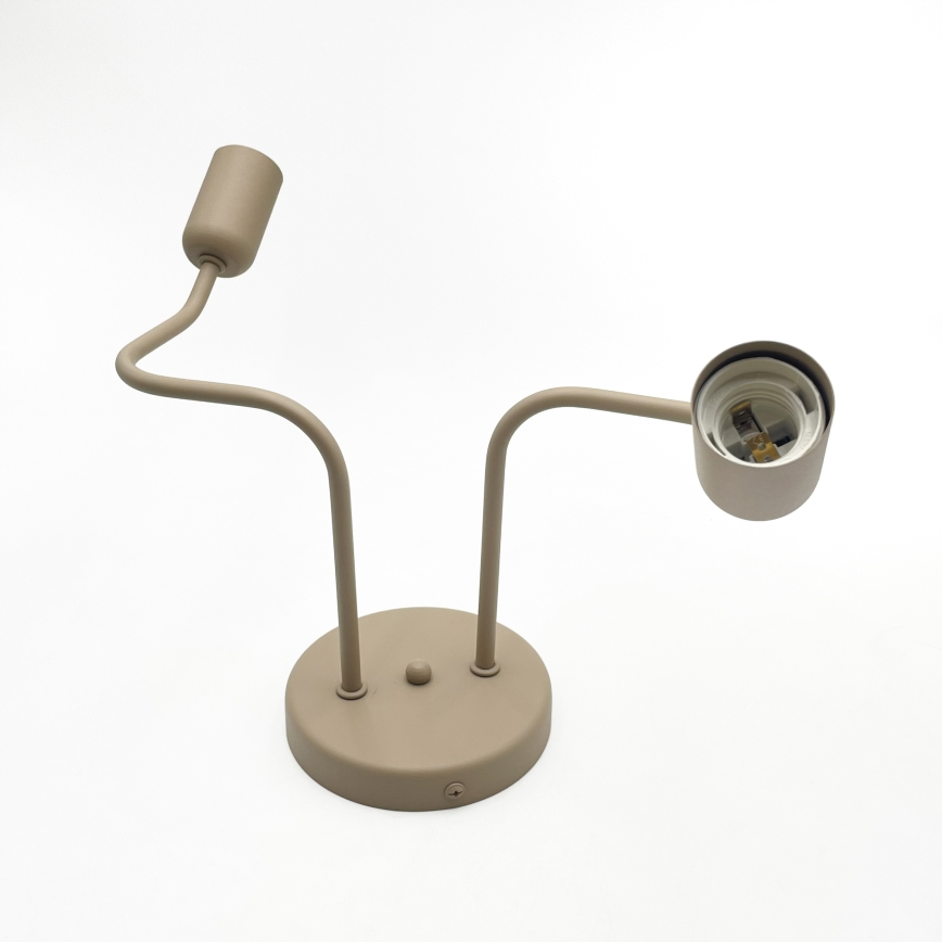 Påbygget loftlampe CHARLIE 2xE27/15W/230V beige