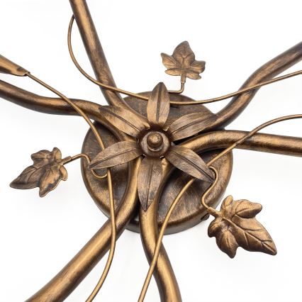 Påbygget loftlampe ROZETA 3xE14/40W/230V bronzefarvet