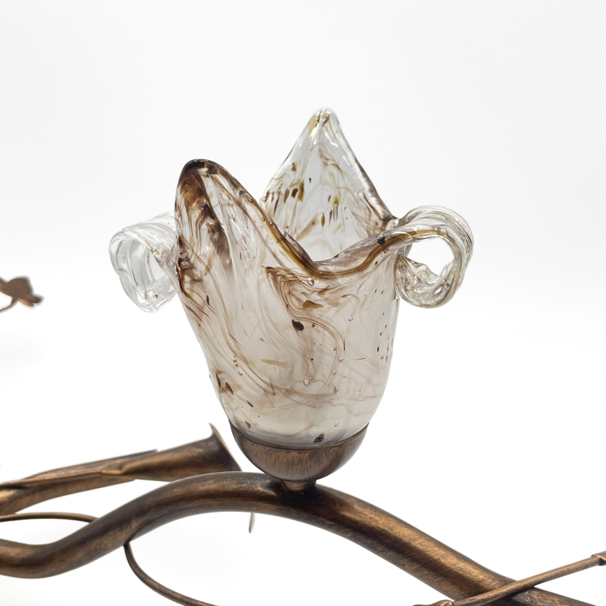 Påbygget loftlampe ROZETA 3xE14/40W/230V bronzefarvet