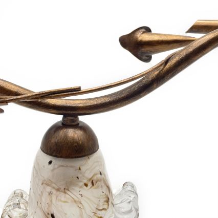 Påbygget loftlampe ROZETA 3xE14/40W/230V bronzefarvet