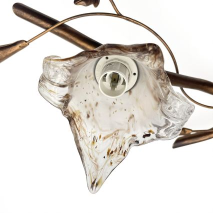 Påbygget loftlampe ROZETA 3xE14/40W/230V bronzefarvet