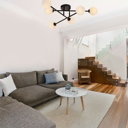 Påbygget lysekrone DORADO 6xG9/28W/230V sort