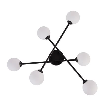 Påbygget lysekrone DORADO 6xG9/28W/230V sort