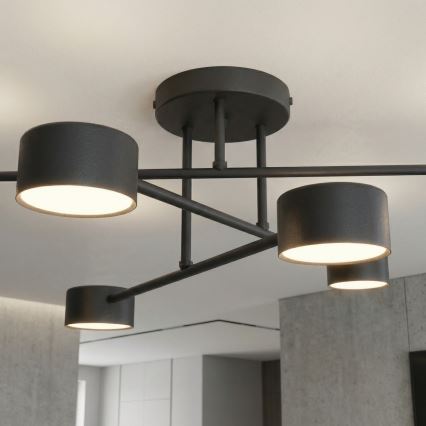 Påbygget lysekrone HALO 6xGX53/10W/230V sort