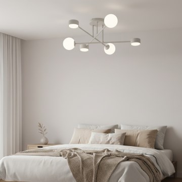 Påbygget lysekrone HOLON 3xG9/8W/230V + 3xGX53/12W grå