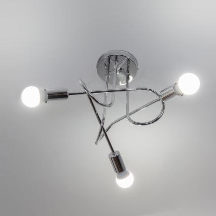 Påbygget lysekrone OXFORD 3xE27/15W/230V i blank krom