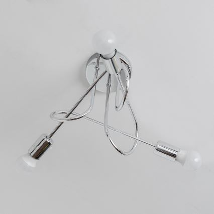 Påbygget lysekrone OXFORD 3xE27/15W/230V i blank krom