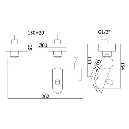 Paffoni - Badekarbatteri LIGHT EXCLUSIVE i guld