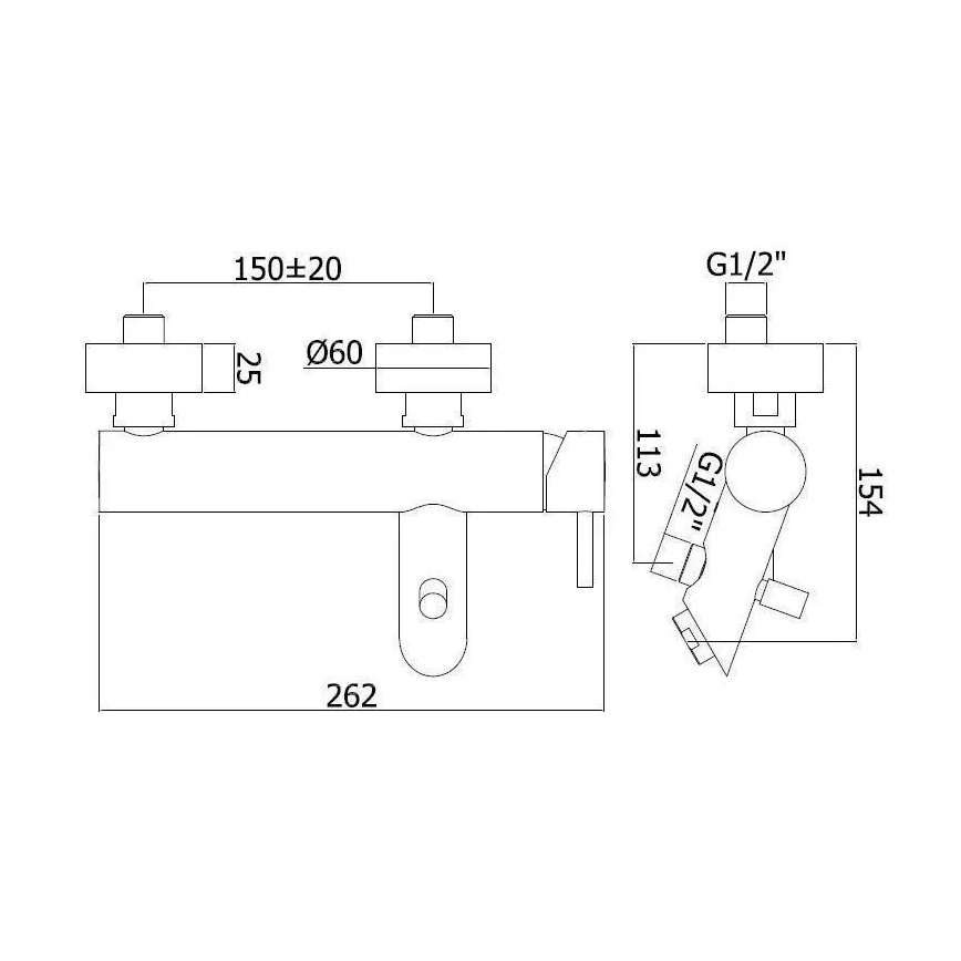Paffoni - Badekarbatteri LIGHT EXCLUSIVE i guld