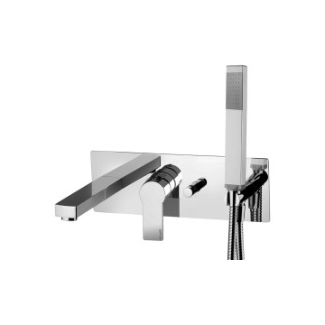 Paffoni - Badekarssæt med indbygningsbatteri TANGO blank krom