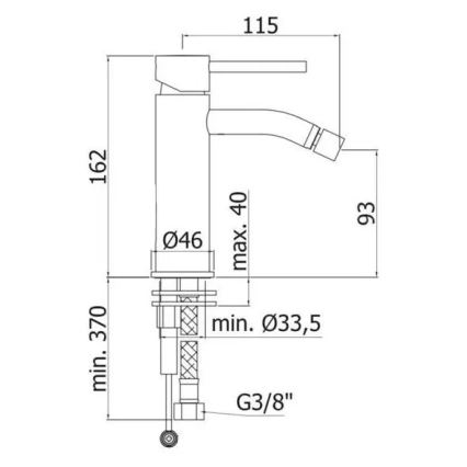 Paffoni - Bidetarmatur LIGHT i rustfrit stål